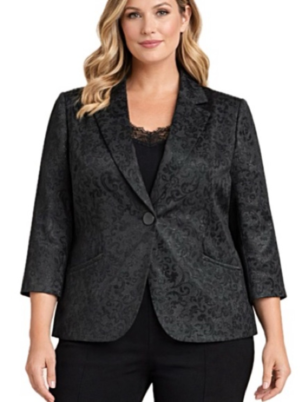 NWT Torrid Leaden Jacquard Abney 7/8 Jacket Womens Size 2 Large Dublin Black
